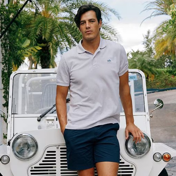 🐟Handsome Classic White Southern Tide
Skipjack Short Sleeve Polo Shirt - Picture 3 of 8
